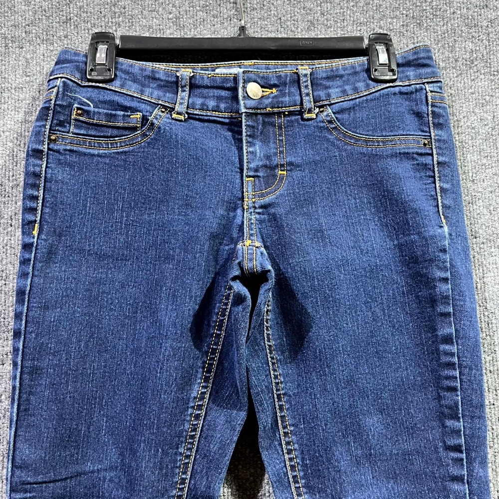 Mossimo Crop Skinny Jeans Womens 2 Blue Denim Stretch All Day Comfort Travel - Picture 3 of 8